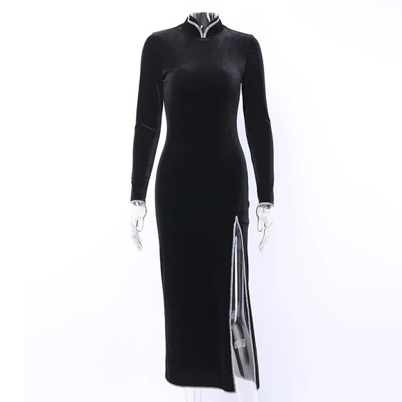 Killstar Dresses & Skirts - NEW GOTH HIRAJUKU BLACK VELVET MAXI DRESS